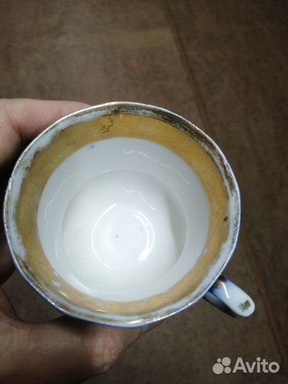 Чайная пара, Кузнецов, кобальт, позолота