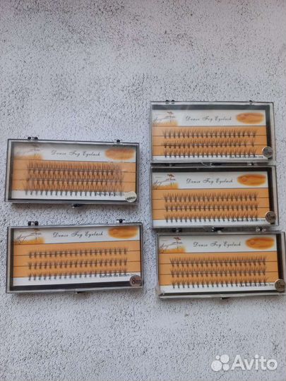 Накладные Ресницы-пучки набор 5шт изгиб С