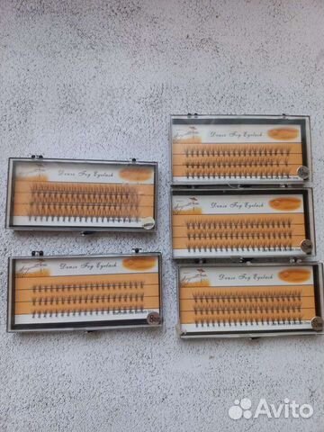 Накладные Ресницы-пучки набор 5шт изгиб С