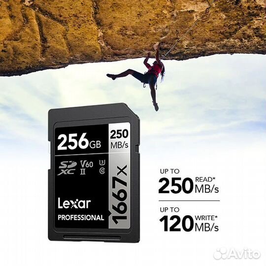 Lexar sdxc 256Gb Professional UHS-II V60 1667x