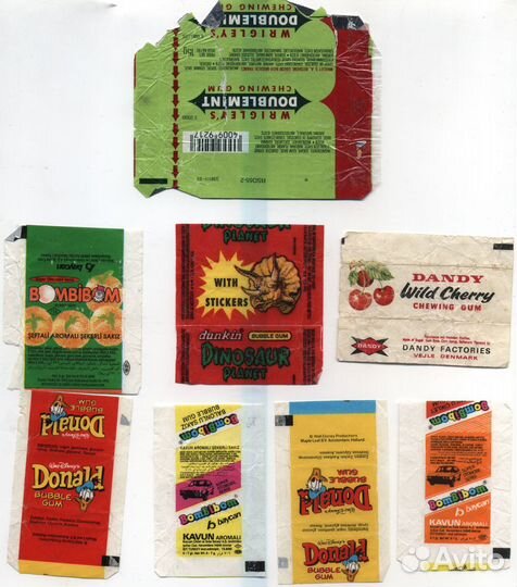 Вкладыши от жвачек