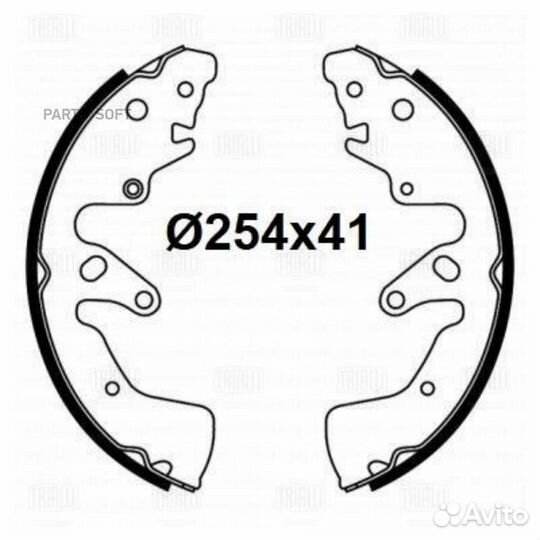 Trialli GF4741 Колодки тормозные барабанные Suzuki