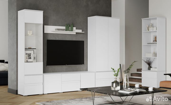 Плейона Тумба тв малая белая