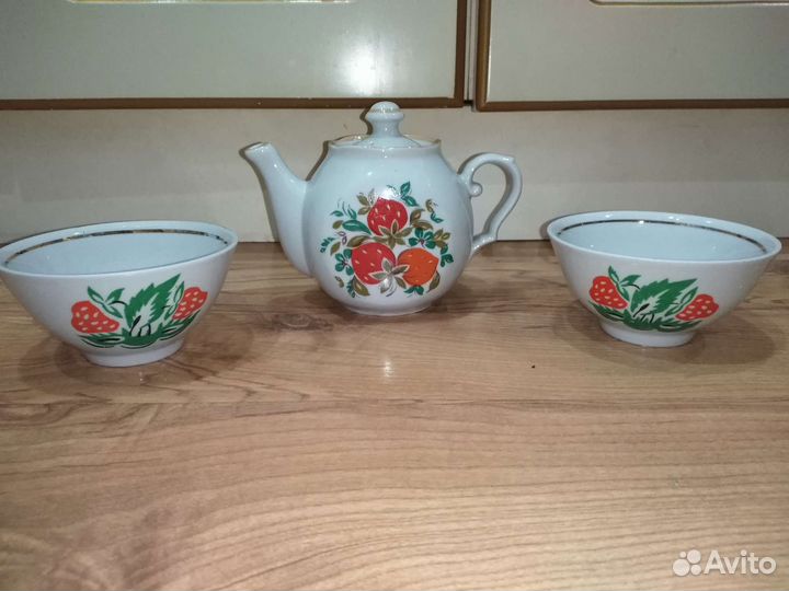 Заварочный чайник СССР Киевский з-д пиалы Ташкент