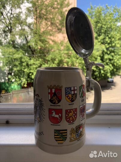 Кружка пивная с крышкой