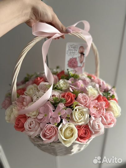 Букет из мыльных роз