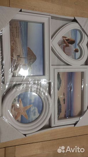 Рамка для фото на 4 шт новая