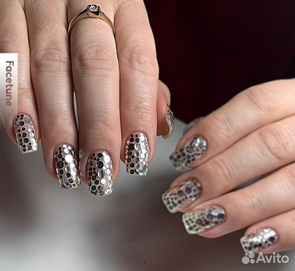 Комбиманикюр,укрепление,покрытие и дизайн