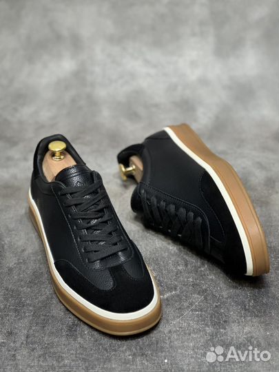 Мужские кожаные кеды