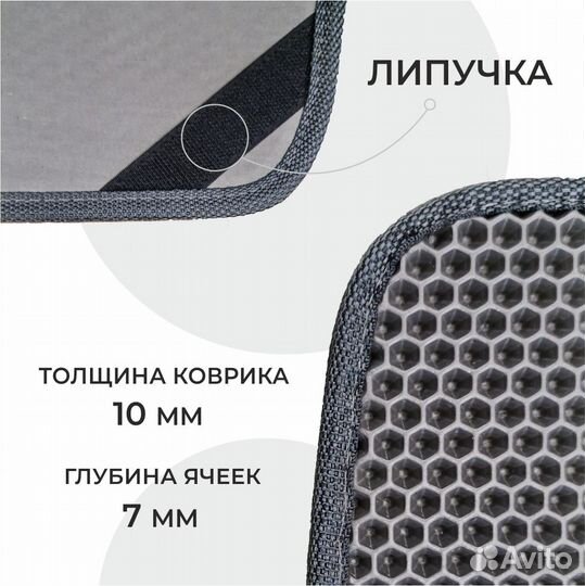 Ева коврики LADA Granta / Kalina серые с серым