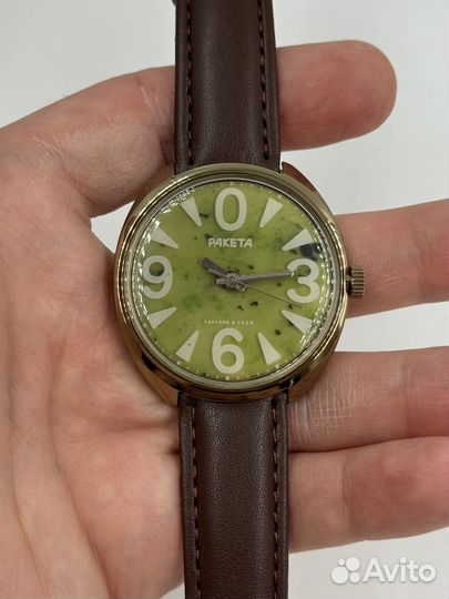 Уникальные часы Ракета-Big Zero Зеро нефрит эмаль