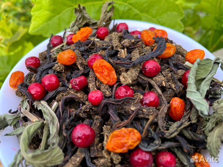 Ферментированный Иван-чай 1 кг с мятой и ягодами