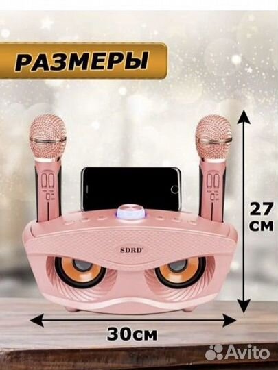 Колонка караоке SD RD SD-306 Pink