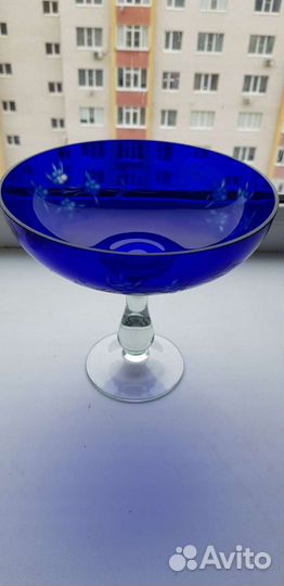 Вазы кобальт довоенные