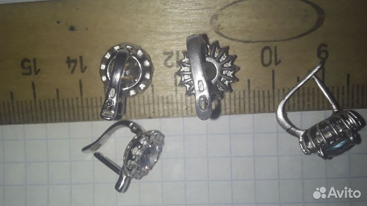 Серьги серебро