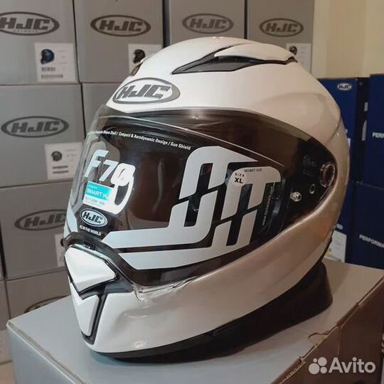 Мотошлем HJC F70 pearl white