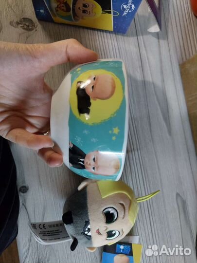 Тарелка пиала + игрушка Босс молокосос