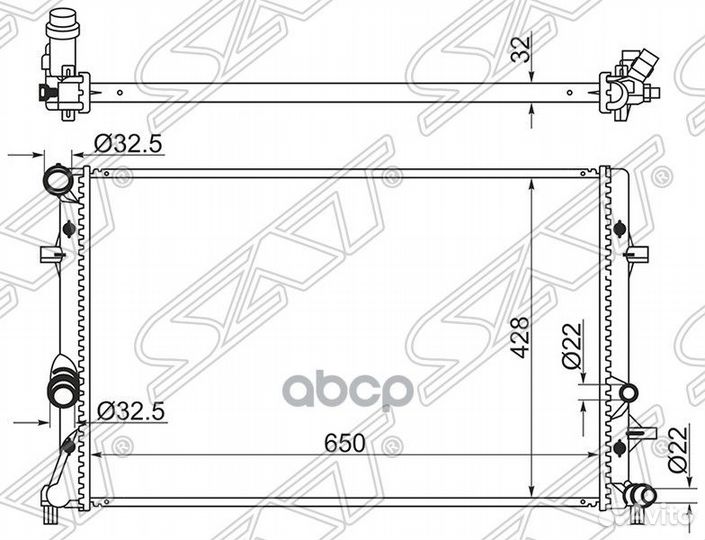Радиатор Audi A3 03-13 / Skoda Octavia 04-13