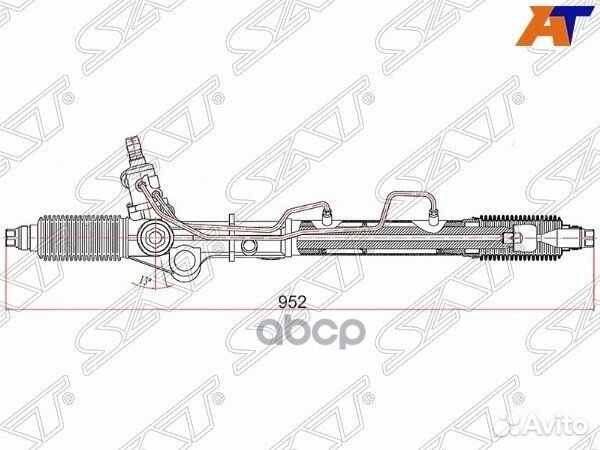 Рейка рулевая Toyota Land Cruiser Prado 96-02 L