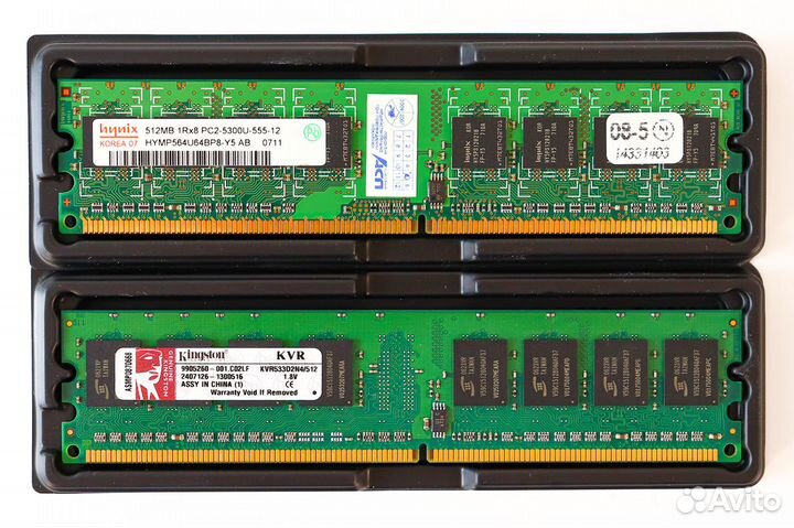 Оперативная Память DDR2 512 Мб x 2 Шт. Подробней