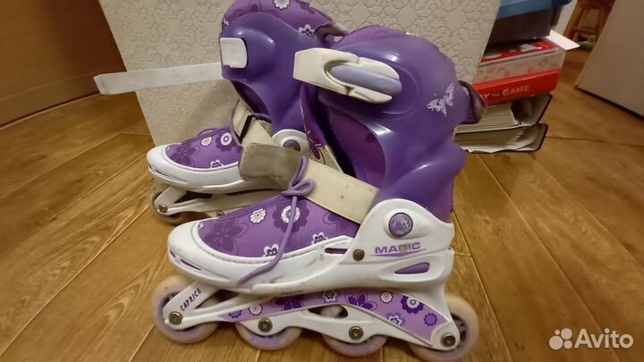 Роликовые коньки раздвижные, 33-37 размер