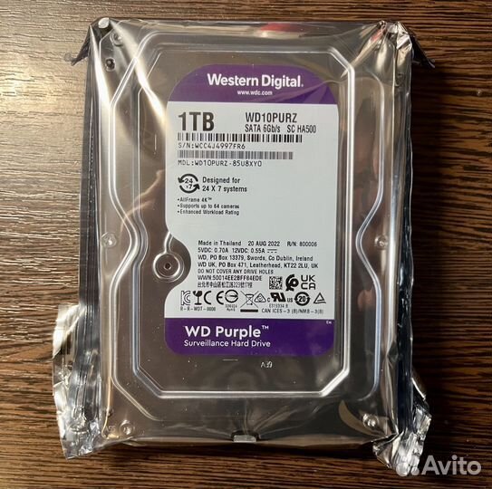 HDD 3.5 WD Purple 1tb (Новый, на гарантии)