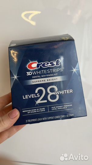 Отбеливающие полоски Crest Supreme Bright 28Levels