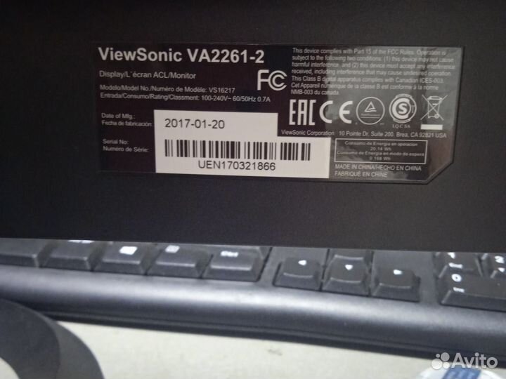 Монитор viewsonic va2261-2 22дюйма