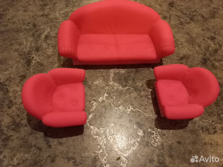 Диван и кресла для барби, 1990 г