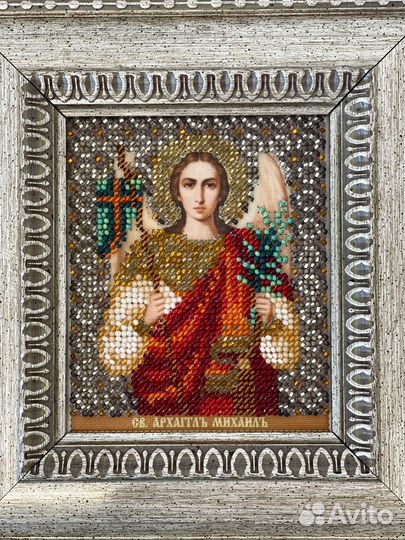 Икона Св. Михаил Архангел бисер