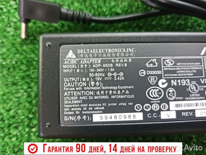 Зарядка блок питания Asus 65W 19V 3.42A 4.0X1.35мм