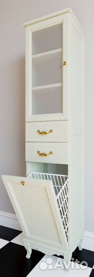 Шкаф-пенал ValenHouse Эллина 40 L с бельевой корзи