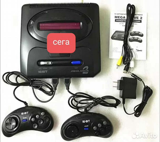 Sega mega drive 2 приставка с играми новая