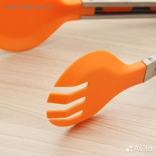 Щипцы для салата Доляна «Палитра», 23 см, цвет мик