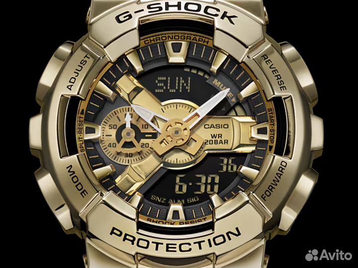 Часы Casio G-shock, GM-110G-1A9, золотого цвета