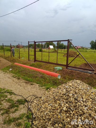 Ворота откатные с калиткой под ключ