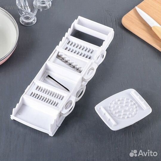 Тёрка «Помощник», 6 сменных насадок, держатель, 35