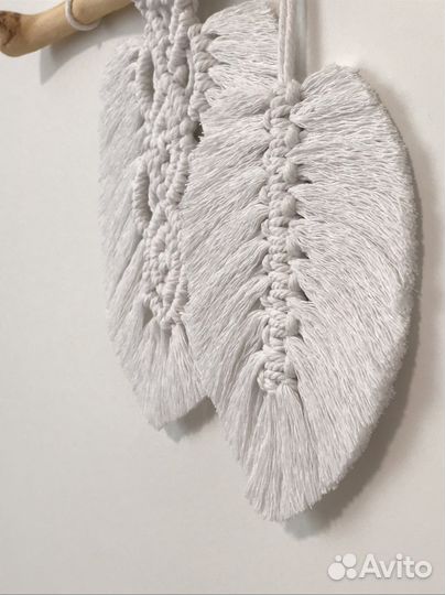 Макраме панно листья