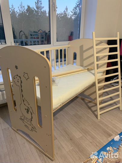 Детская кроватка вдк Dino + Матрас Babyton Cocos