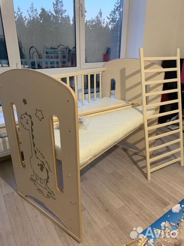 Детская кроватка вдк Dino + Матрас Babyton Cocos