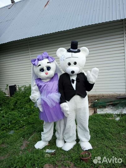 Мишка Тедди зайка ростовые куклы, (цена за пару)