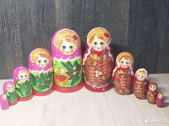 Матрёшки-сувениры 5 в 1. Цена за два набора