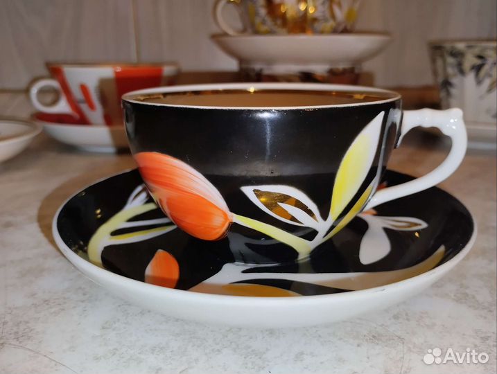 Чайные пары СССР Мой сад Золотые ромашки