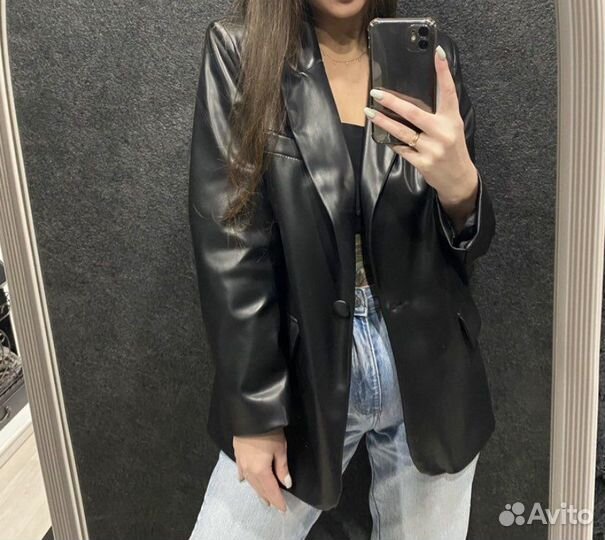 Кожаный пиджак