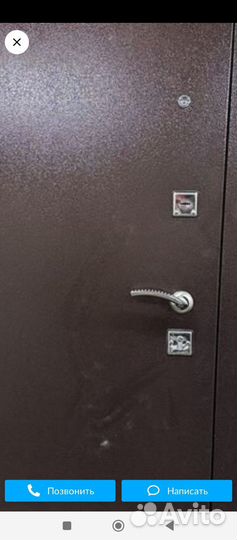 Входная стальная дверь 7 т р. 2 замка на вид новая