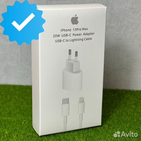 Адаптер Apple 20w + кабель Lightning USB-C