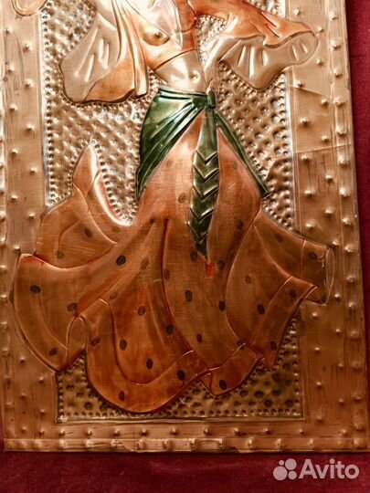 Чеканка СССР, девушка с бубном