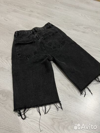 Шорты zara женские темно-серые