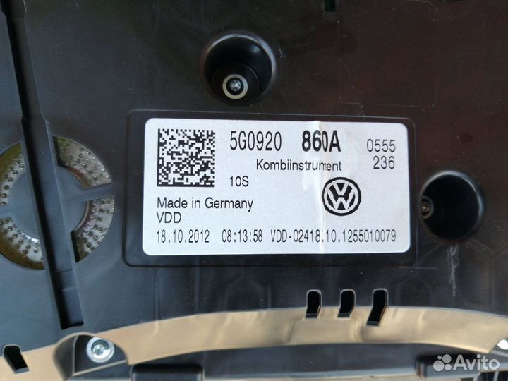 Щиток панель приборов Гольф 7 Дизель 5G0920860A
