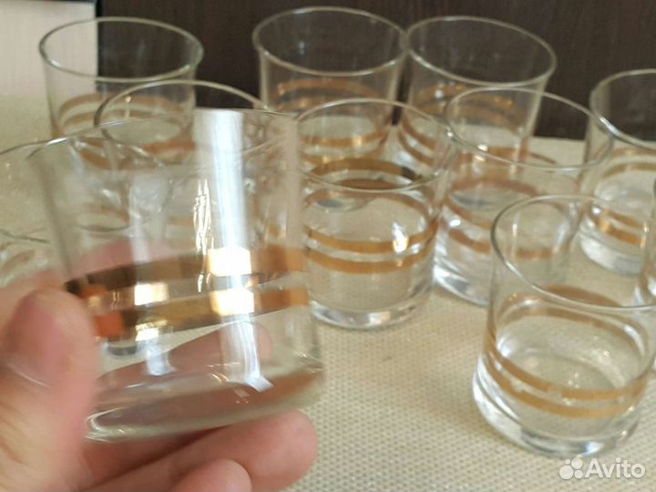 11 рюмок для водки большой набор ретро